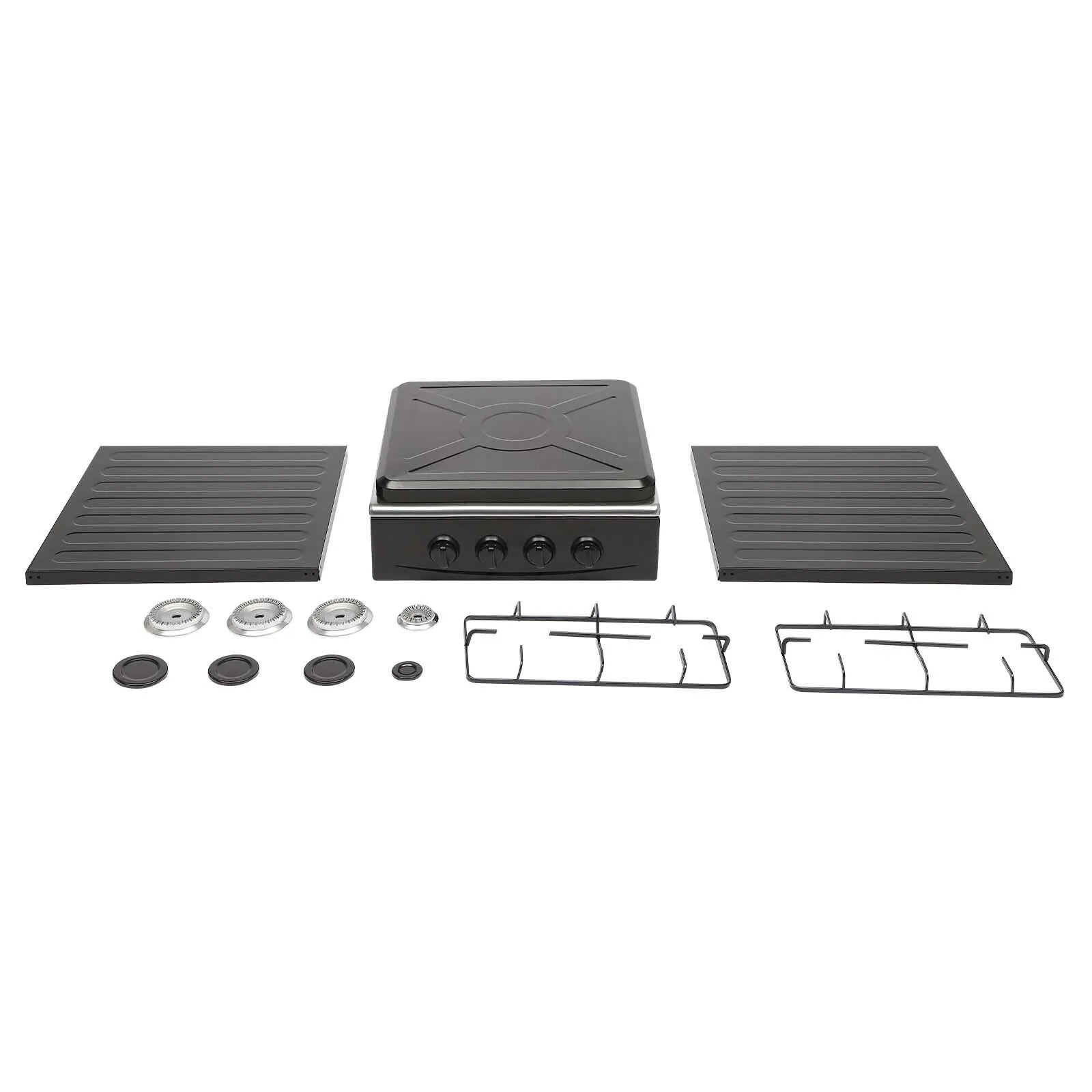 Boko Deluxe 4 Burner Gas Stove with Auto Ignition & Detachable Legs for Outdoor Cooking, Home and Adventures