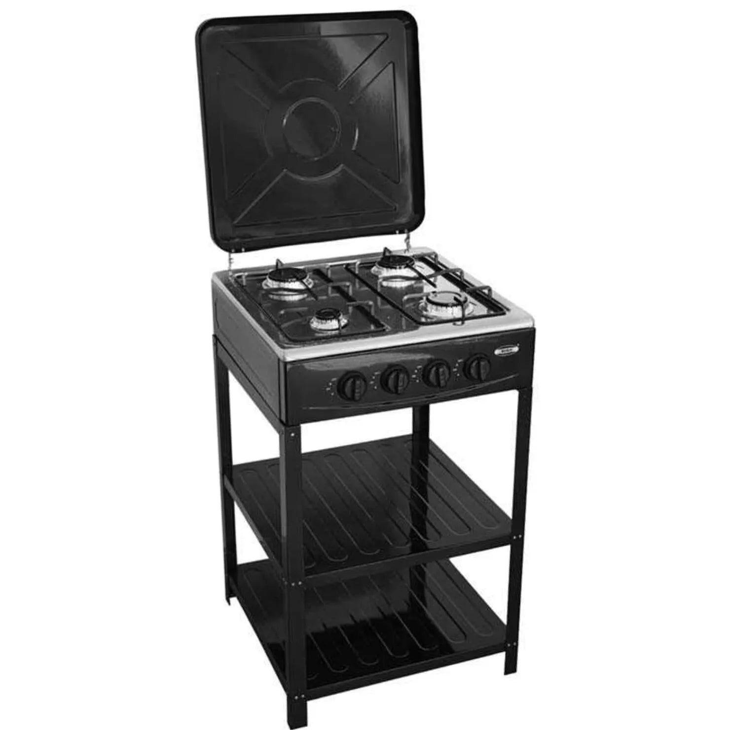 Boko Deluxe 4 Burner Gas Stove with Auto Ignition & Detachable Legs for Outdoor Cooking, Home and Adventures