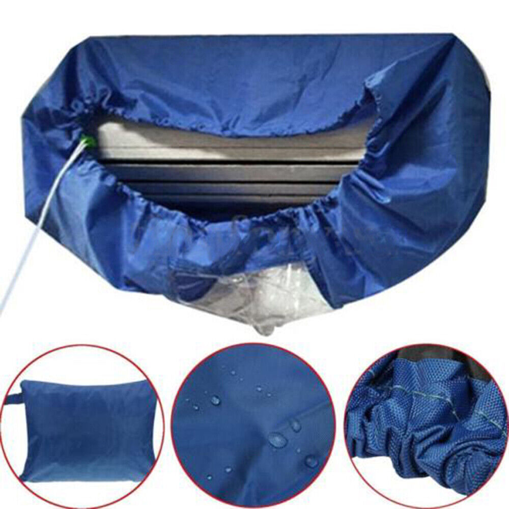 Waterproof Air Conditioner Cleaning Cover with Drain Outlet for AC Washing, Maintenance & Servicing