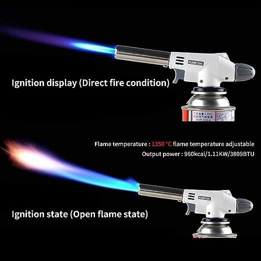 Flame Gun Butane Gas Blow Torch for Outdoor BBQ Tool Burner Flamethrower Welding Gun
