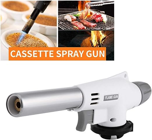Flame Gun Butane Gas Blow Torch for Outdoor BBQ Tool Burner Flamethrower Welding Gun