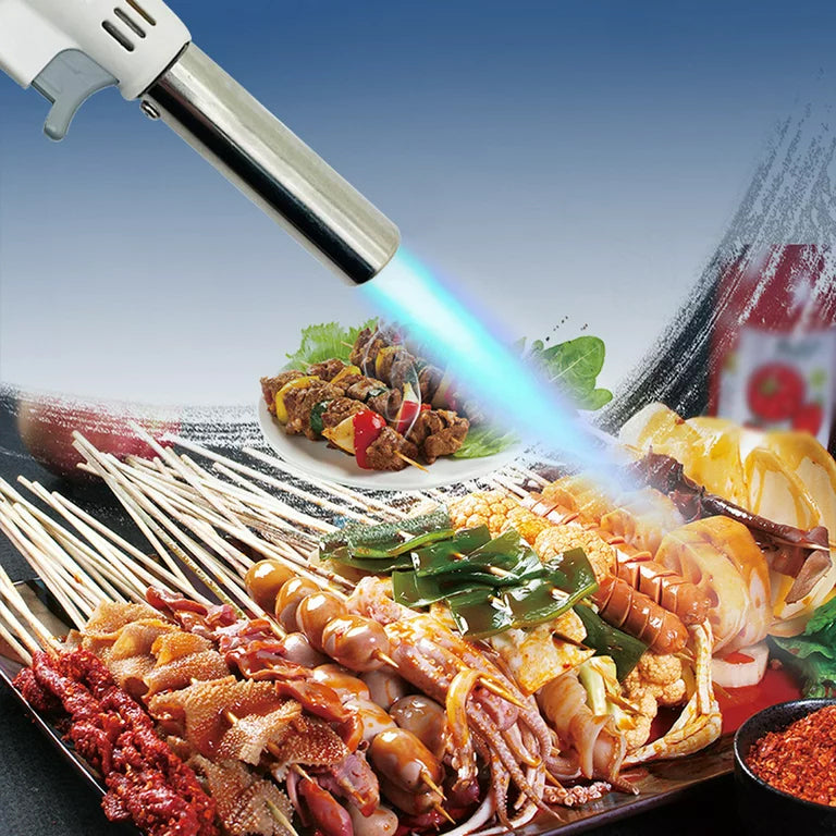 Flame Gun Butane Gas Blow Torch for Outdoor BBQ Tool Burner Flamethrower Welding Gun