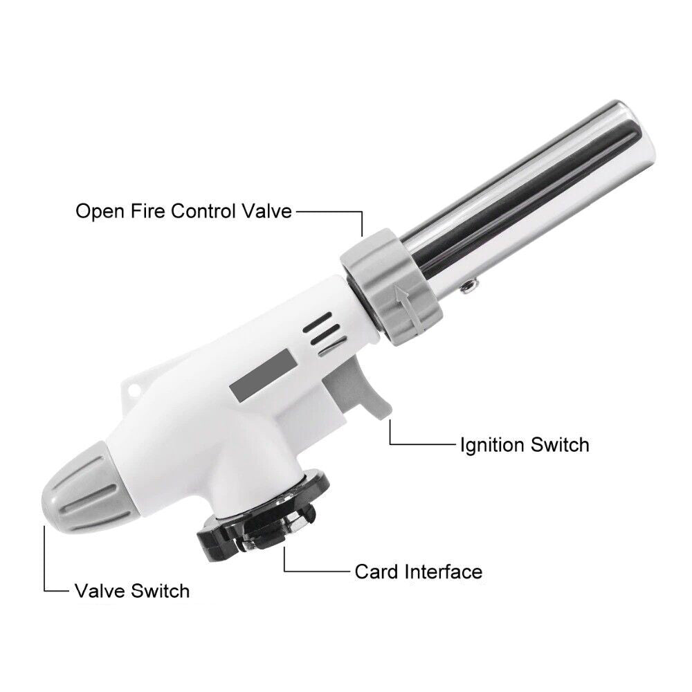 Flame Gun Butane Gas Blow Torch for Outdoor BBQ Tool Burner Flamethrower Welding Gun