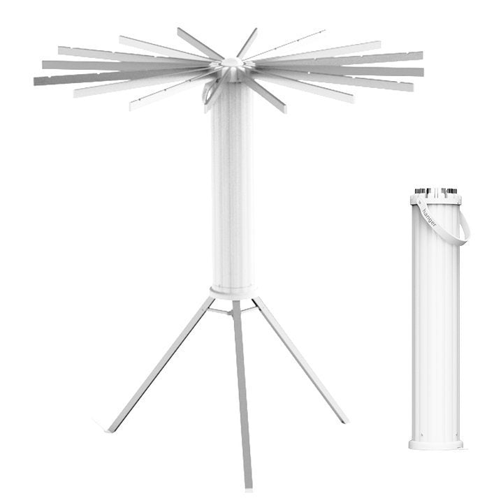 Elegant Retractable Octopus Tripod Wooden Top Clothes Hanging Rack