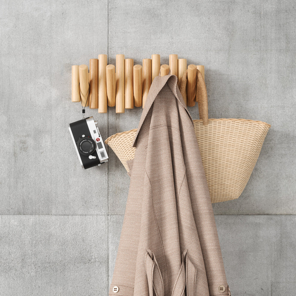 Modern Artistic Picket Rail Wall Mounted Coat Hanging Hooks