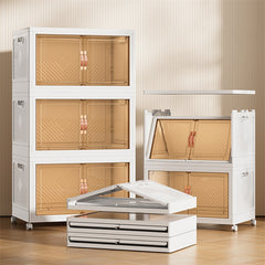 Multipurpose Multi Layer Foldable Stackable Storage Cabinet Box for Home, Bedroom, Kitchen, and Garage