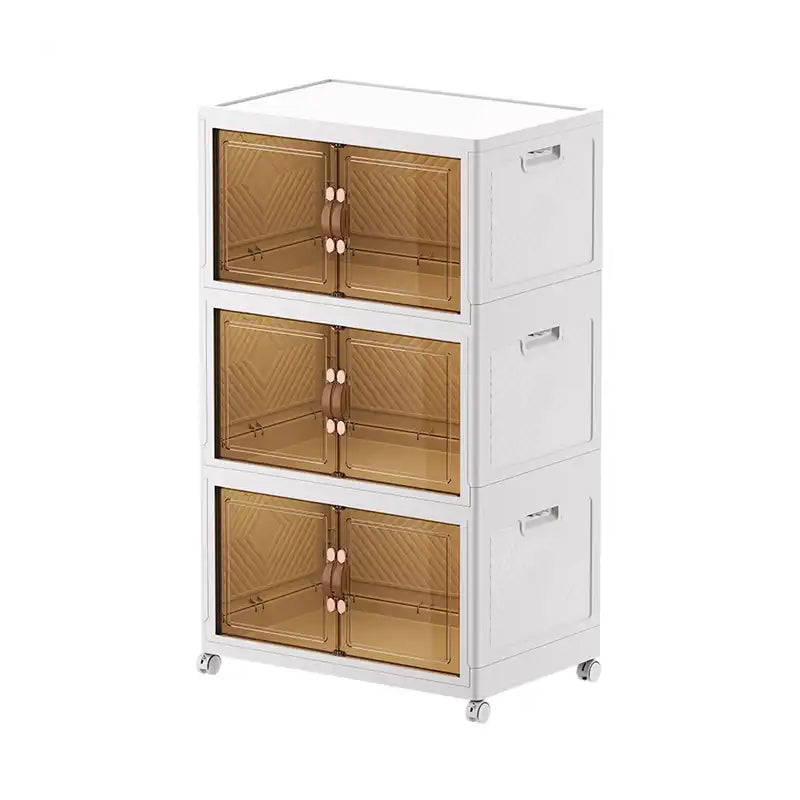 Multipurpose Multi Layer Foldable Stackable Storage Cabinet Box for Home, Bedroom, Kitchen, and Garage