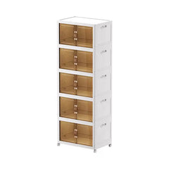 Multipurpose Multi Layer Foldable Stackable Storage Cabinet Box for Home, Bedroom, Kitchen, and Garage