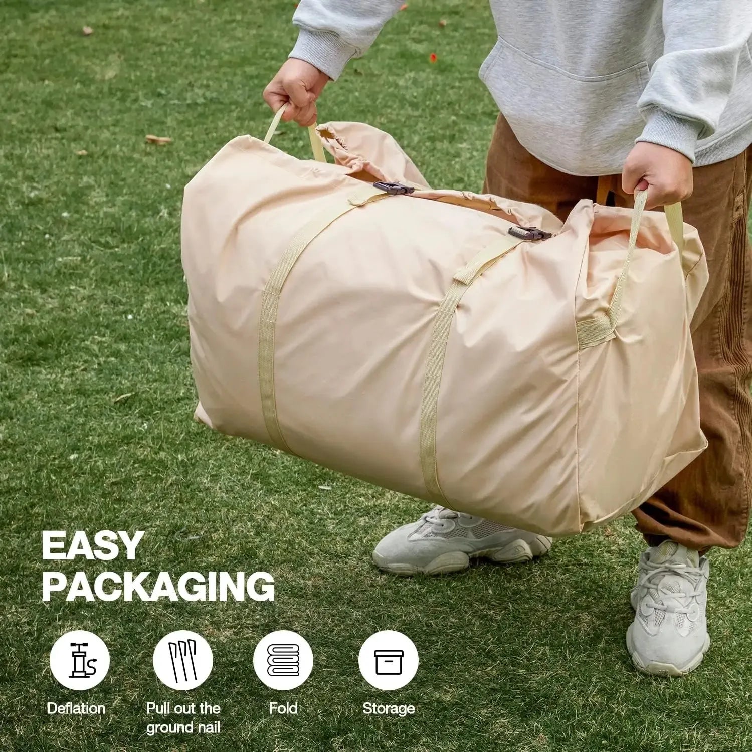Inflatable Waterproof Outdoor Portable Camping Tent - 2 x 3 Meter & 4 Person Capacity