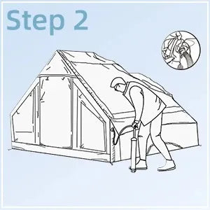 Inflatable Waterproof Outdoor Portable Camping Tent - 2 x 3 Meter & 4 Person Capacity