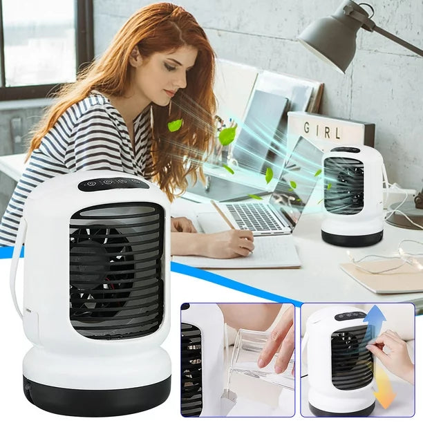 مروحة تبريد هواء سطح المكتب Arctic Evaporative مزودة بإضاءة LED - تعمل عبر USB - سعة 1000 مل