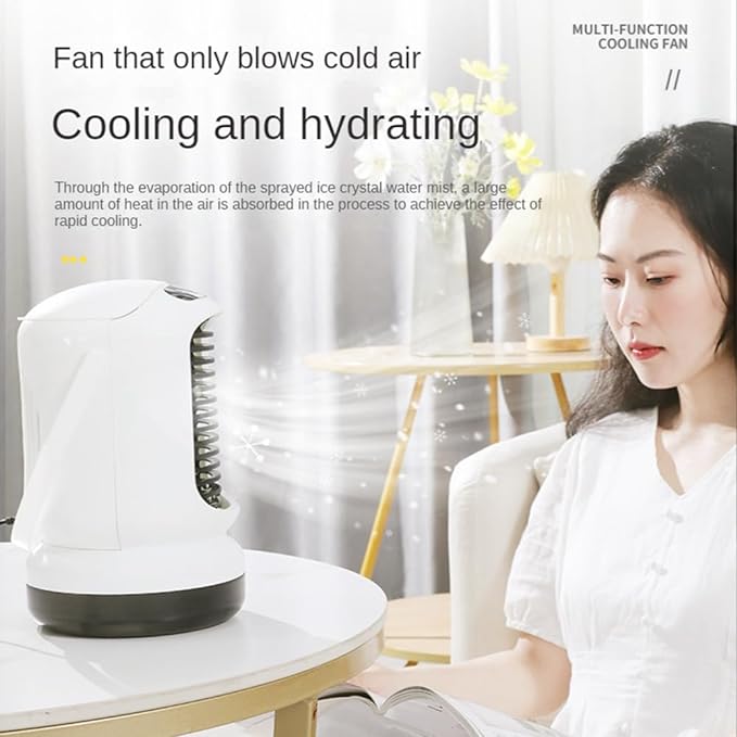 مروحة تبريد هواء سطح المكتب Arctic Evaporative مزودة بإضاءة LED - تعمل عبر USB - سعة 1000 مل