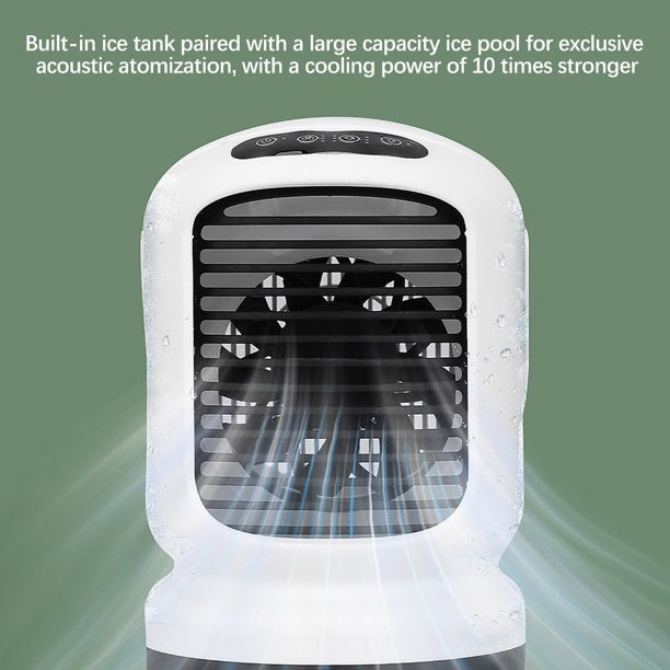 مروحة تبريد هواء سطح المكتب Arctic Evaporative مزودة بإضاءة LED - تعمل عبر USB - سعة 1000 مل