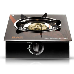 RAF R.8034 Single Burner Gas Stove with Electronic Ignition, Flame Failure Protection, Adjustable Firepower, Heavy-Duty Pot Holder & Thickened Panel
