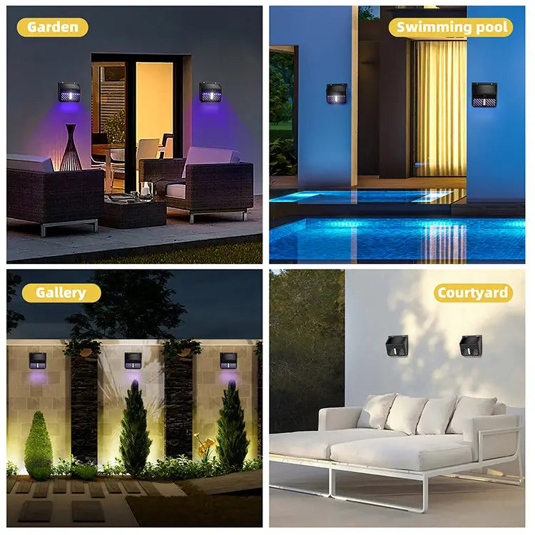 2-in-1 Motion Activated LED Wall Lamp with Bug Zapper