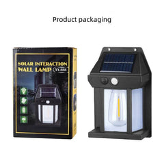 Wireless Solar Motion Sensor Wall Lamp with 3 Modes