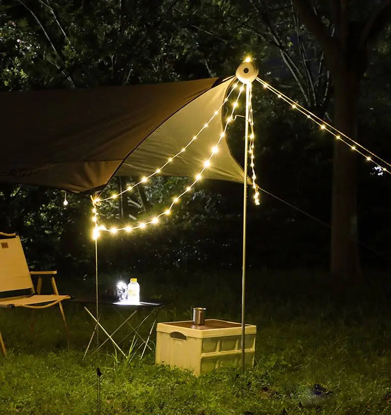 Rechargeable LED Light Strip for Camping & Tent Decoration - 10m Length