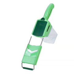 8-in-1 Stainless Steel Vegetable Cutter with Storage Box & Salad Peeler - Chop, Dice, Shred & Store