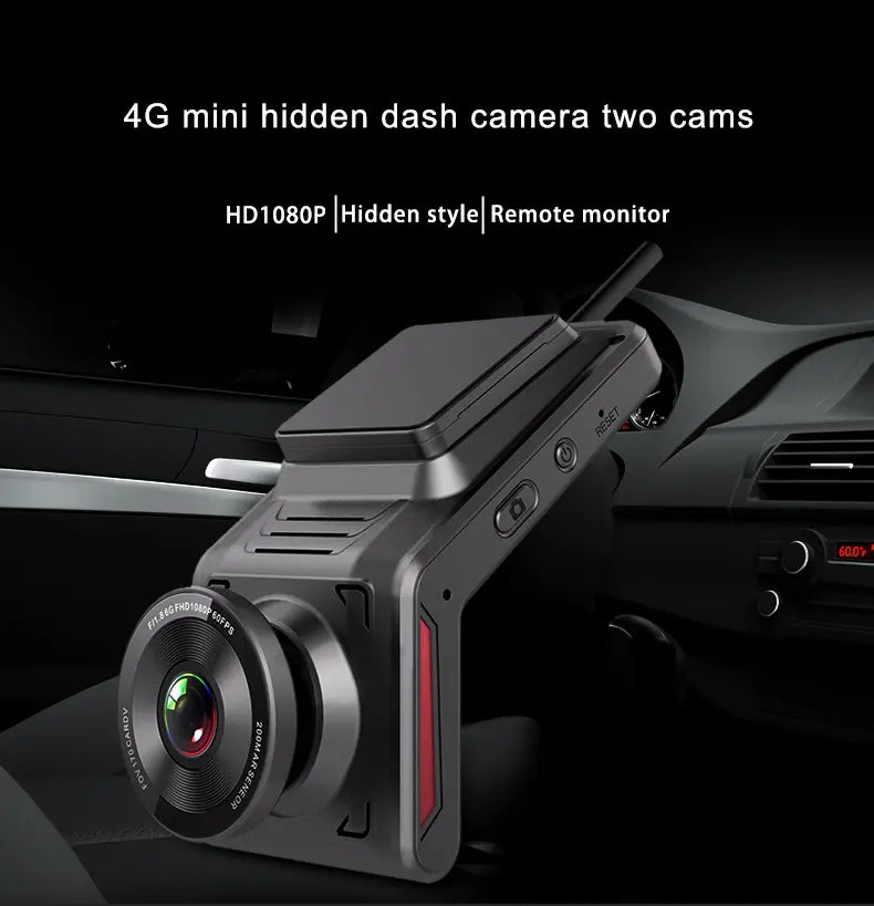 4G HD Dash Cam Recorder with Remote Monitoring & Cloud Storage