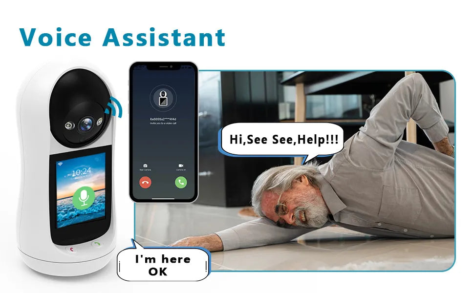 Smart High-Resolution Wifi Camera with 3MP, Night Vision, Motion Detection, and Two-Way Audio