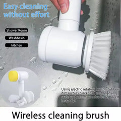 3-in-1 Multi-functional Portable Electric Cleaning Brush with Multipurpose Heads for Kitchen & Bathroom