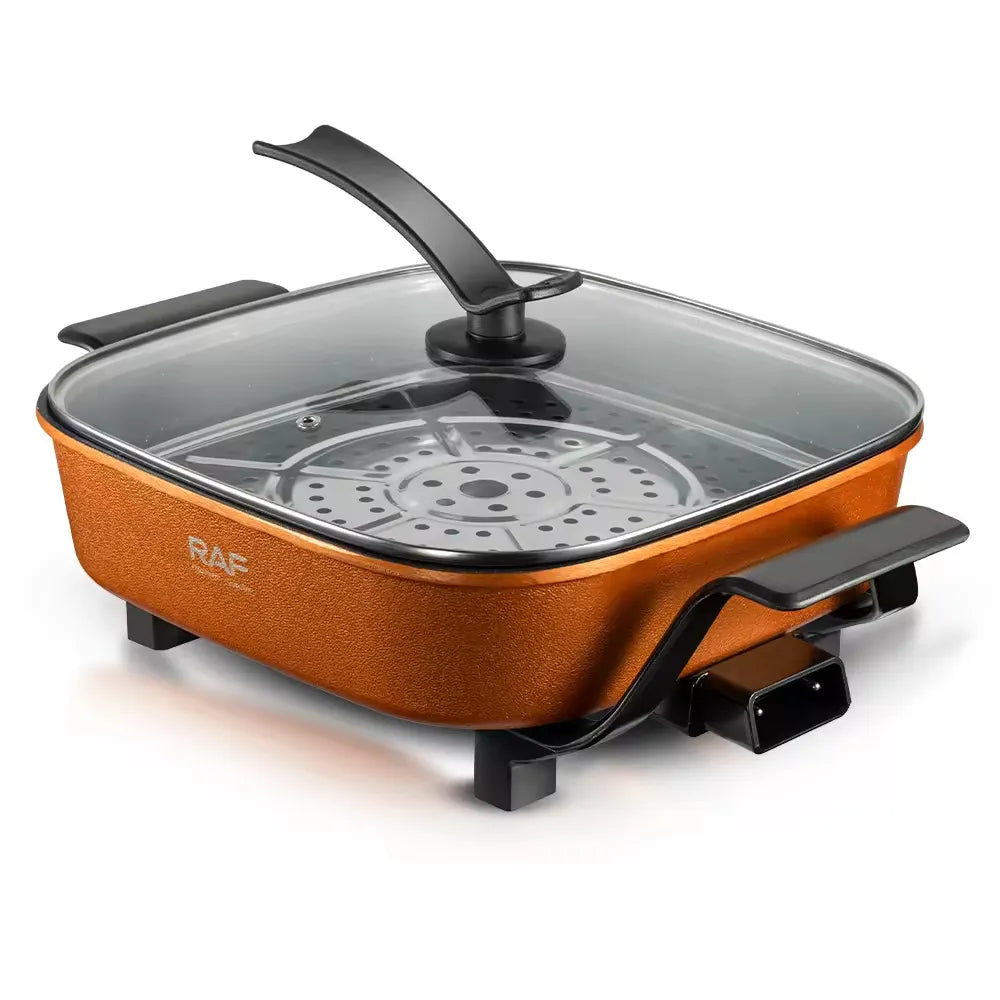 RAF Multi-Functional Electric Hot Pot 1350W with 7.0L Large Capacity and Non-Stick Coating