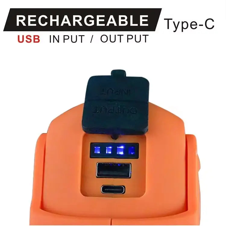 Ultra-Bright 500W Rechargeable LED Multifunctional Searchlight with Power Bank and Stand