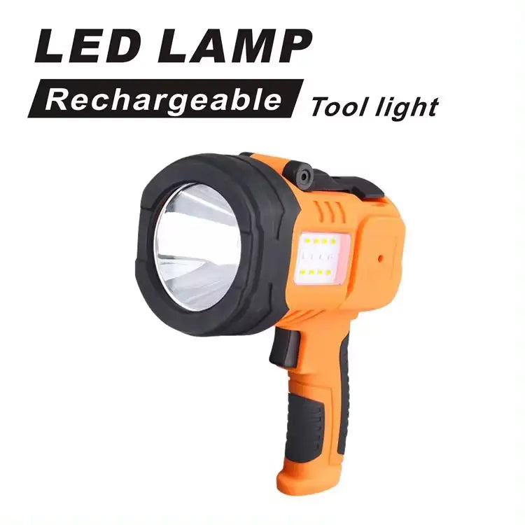 Ultra-Bright 500W Rechargeable LED Multifunctional Searchlight with Power Bank and Stand