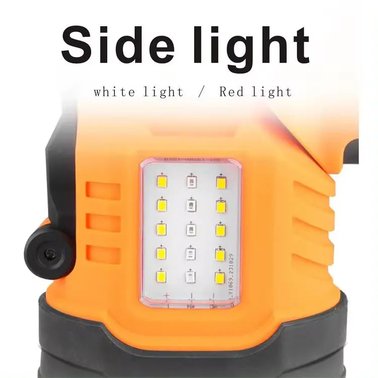 Ultra-Bright 500W Rechargeable LED Multifunctional Searchlight with Power Bank and Stand