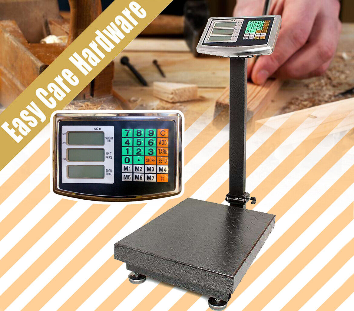 Wireless Rechargeable High-Capacity Electronic Digital Platform Weighing Scale - 200KG Capacity with LED Display