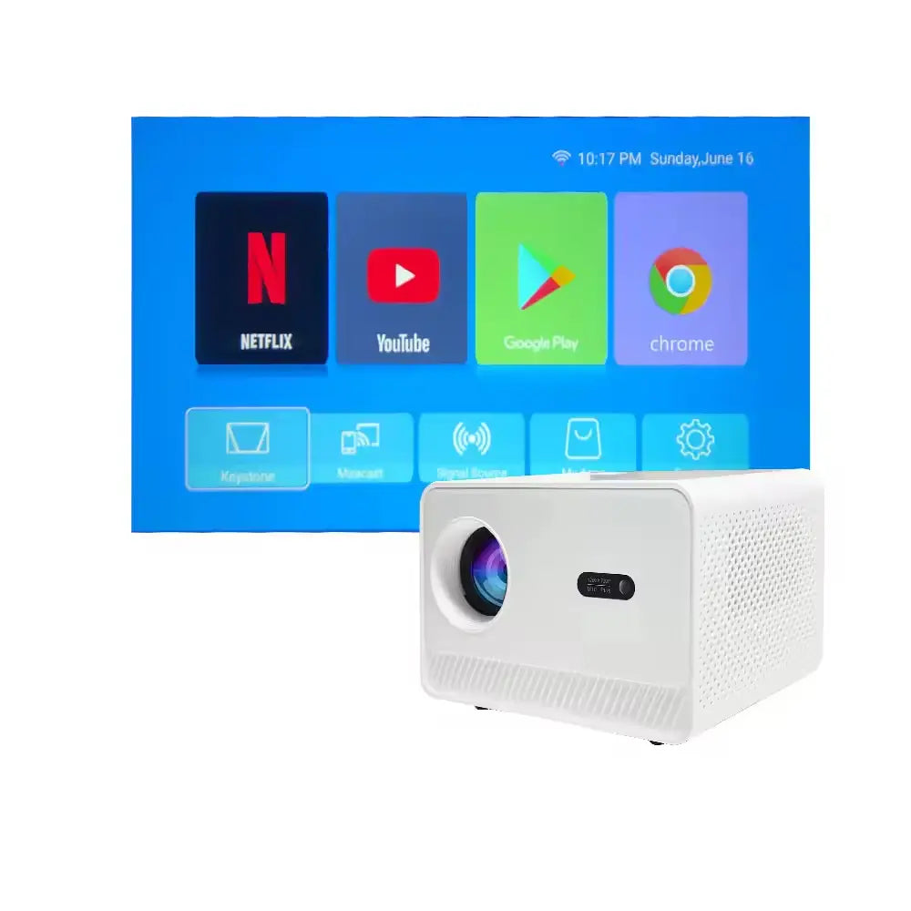 HD Home Cinema Smart WiFi Projector with Android 11 & Dual Stereo Speakers
