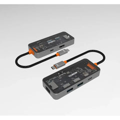 Mowsil 6-in-1 USB-C Hub Docking Station 4K@60Hz HDMI 100W PD RJ45 2×USB 3.0 & USB-C Data MacBook iPad