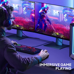 كابل موصل HDMI 2.0، دقة 4K عند 60 هرتز، فائق الوضوح 18 جيجابت في الثانية، سرعة عالية، تقنية HDR، ثلاثي الأبعاد، موصلات مطلية بالذهب للتلفزيون والكمبيوتر وبلايستيشن 5 والشاشات