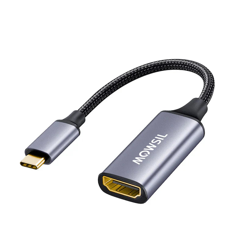 Mowsil USB-C to HDMI Adapter 4K@60Hz Aluminum Alloy High-Speed Converter for MacBook Laptop & iPad