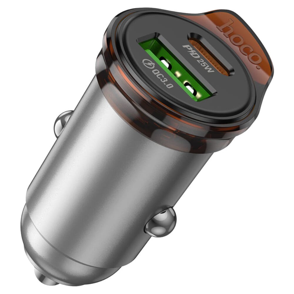 HOCO NZ16A 43W Dual Port PD25W QC3.0 Car Charger Set C to C and C to iPhone