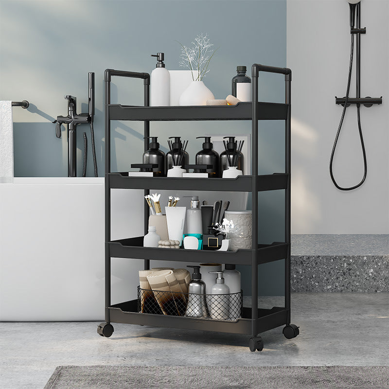 Multi-Tier Foldable Storage Rack – Portable, Space-Saving Organizer for Kitchen, Living Room & Pantry – 57 x 28 x 132 cm