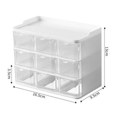 Drawer Style Multipurpose Transparent Mini Storage Box for Stationery, Jewelry, Cosmetics, Medicine, and Household Items