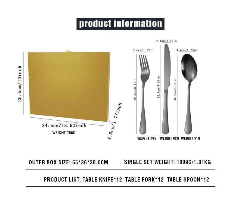 36-Piece Stainless Steel Luxury Flatware Cutlery Set