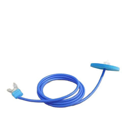 2 M Silicone Swimming Breather Training Tube with Floating EVA Air Intake Disc, Ergonomic Food-Grade Silicone Mouthpiece & High-Airflow Valve for Underwater Swimming Practice