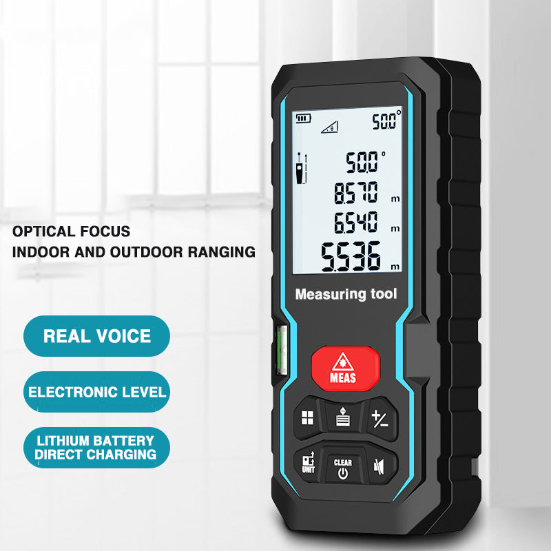 High-Precision Infrared Laser Distance Measuring Meter – 80m Range