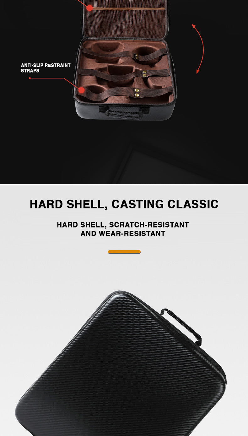 8-Piece Outdoor Hand Brewing Coffee Making Set with Elegant Leather Bag, Scale, and Coffee Utensils for Outdoor, Travel & Home