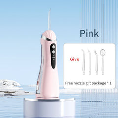 Rechargeable IPX6 Cordless Oral Irrigator with Pulsations, 4 Nozzles, 3 Modes & 360° Rotatable Tip – Portable Dental Water Flosser for Braces, Gums & Tongue Cleaning