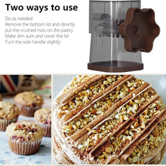 Manual Choco Nuts Grinder Hand Crank | Chocolate and Nut Crusher with Transparent Container for Nuts Chocolates Dry Fruits
