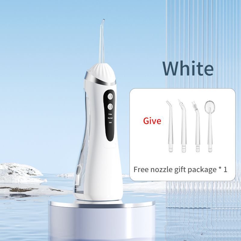 Rechargeable IPX6 Cordless Oral Irrigator with Pulsations, 4 Nozzles, 3 Modes & 360° Rotatable Tip – Portable Dental Water Flosser for Braces, Gums & Tongue Cleaning