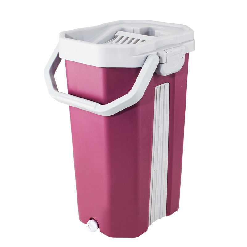 360° Microfiber Flat Mop and Bucket Set with Self-Wringing System - High Absorption, Aluminum Handle & Easy Floor Cleaning