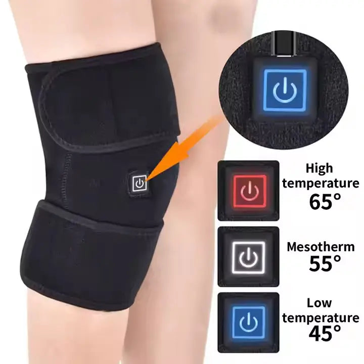 Adjustable Knee Heating Pad with USB Power & Pain Relief
