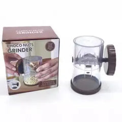 Manual Choco Nuts Grinder Hand Crank | Chocolate and Nut Crusher with Transparent Container for Nuts Chocolates Dry Fruits