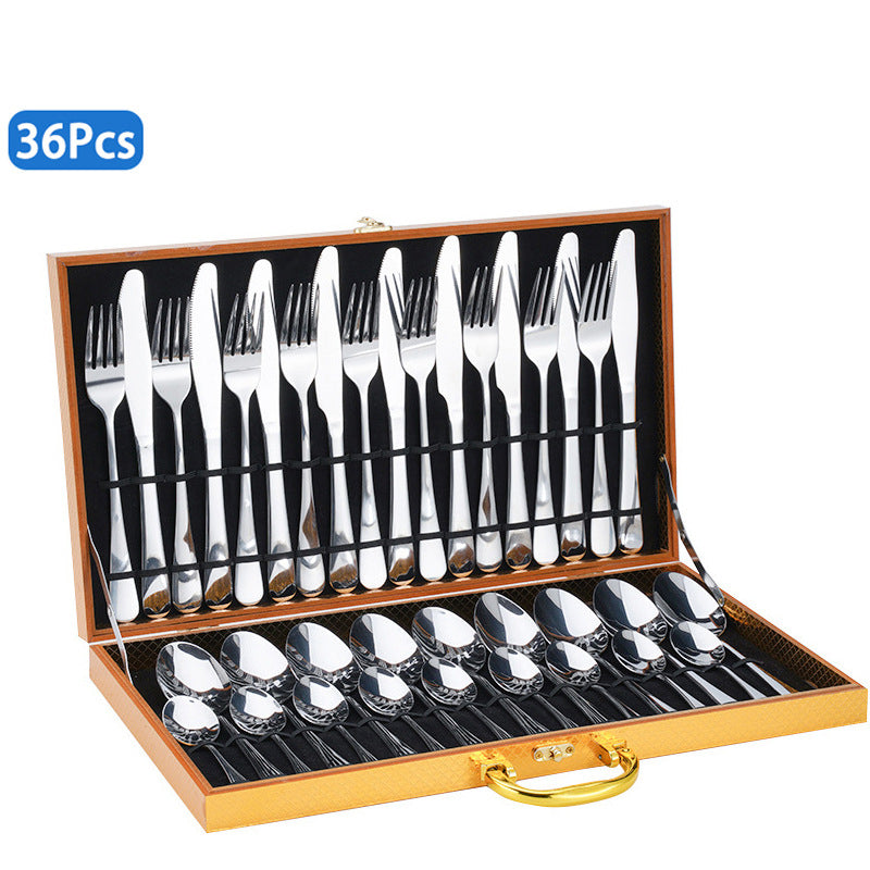 36-Piece Stainless Steel Luxury Flatware Cutlery Set