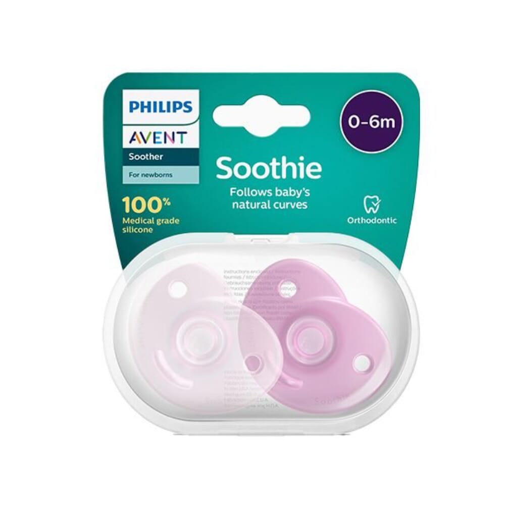 Philips Avent Soothie المنحنية، عبوة مشكلة، 0-6 أشهر