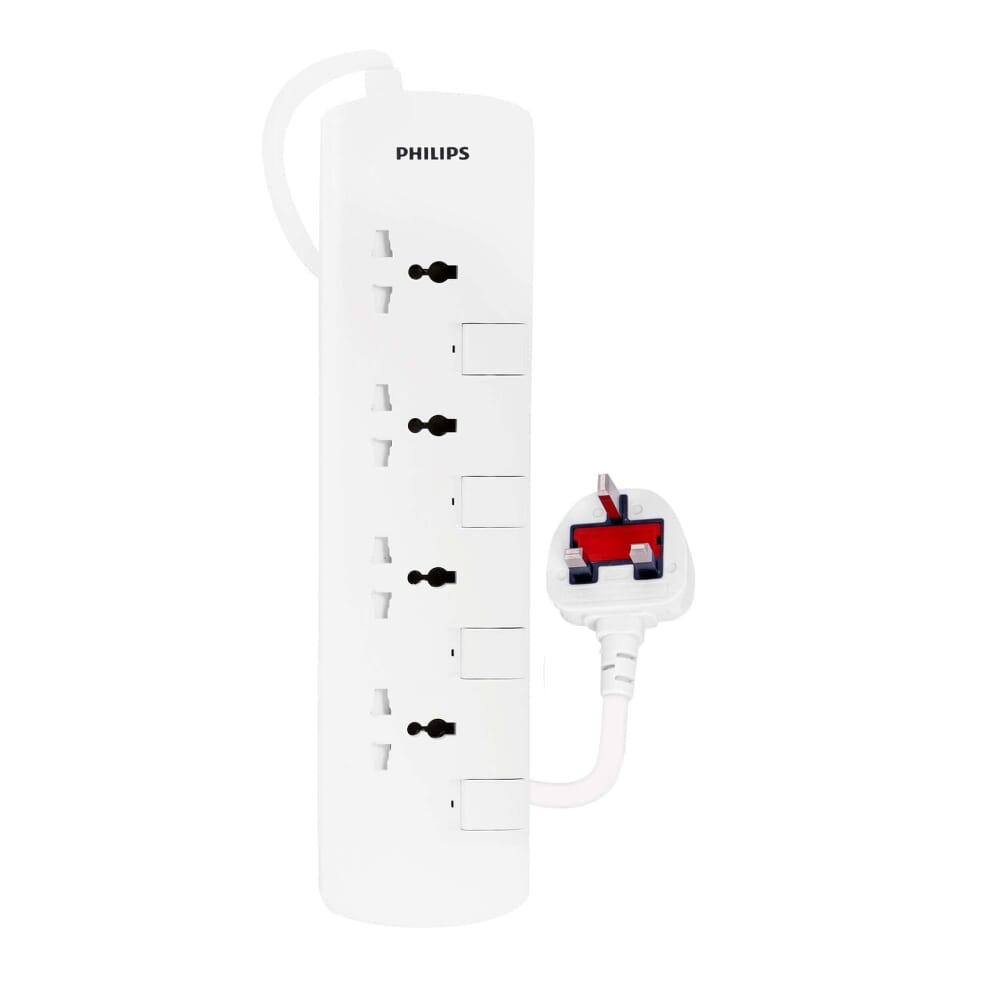 Philips Extension 4bs Outlets Indv. Switch 5m Cord
